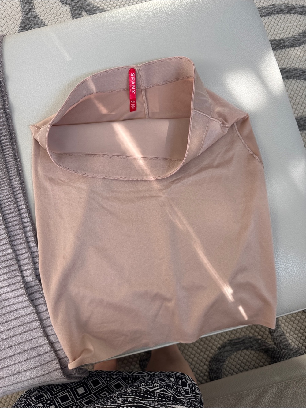 SPANX nude beige shape wear skirt size M,